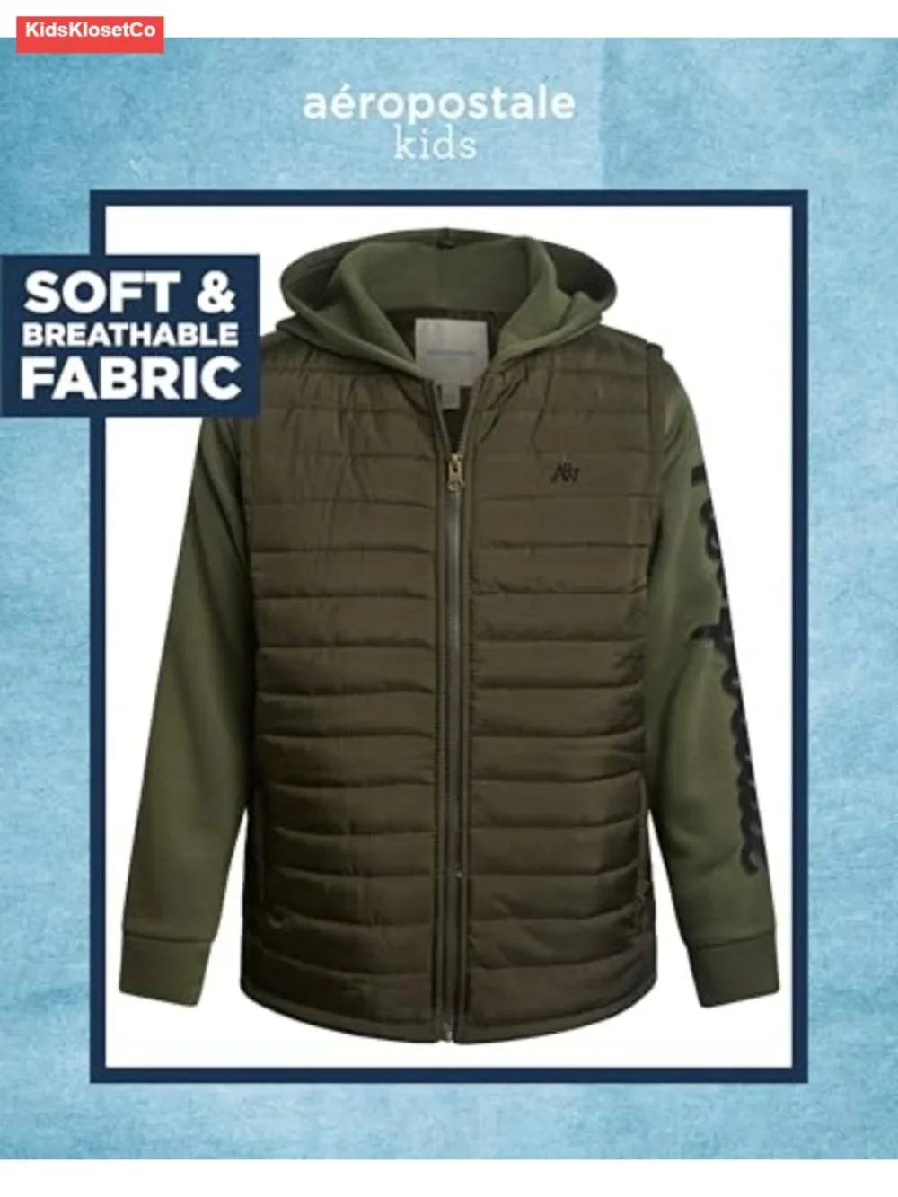 2-Piece Boys Fleece Puffer Jacket & Jogger Sweatpants Set